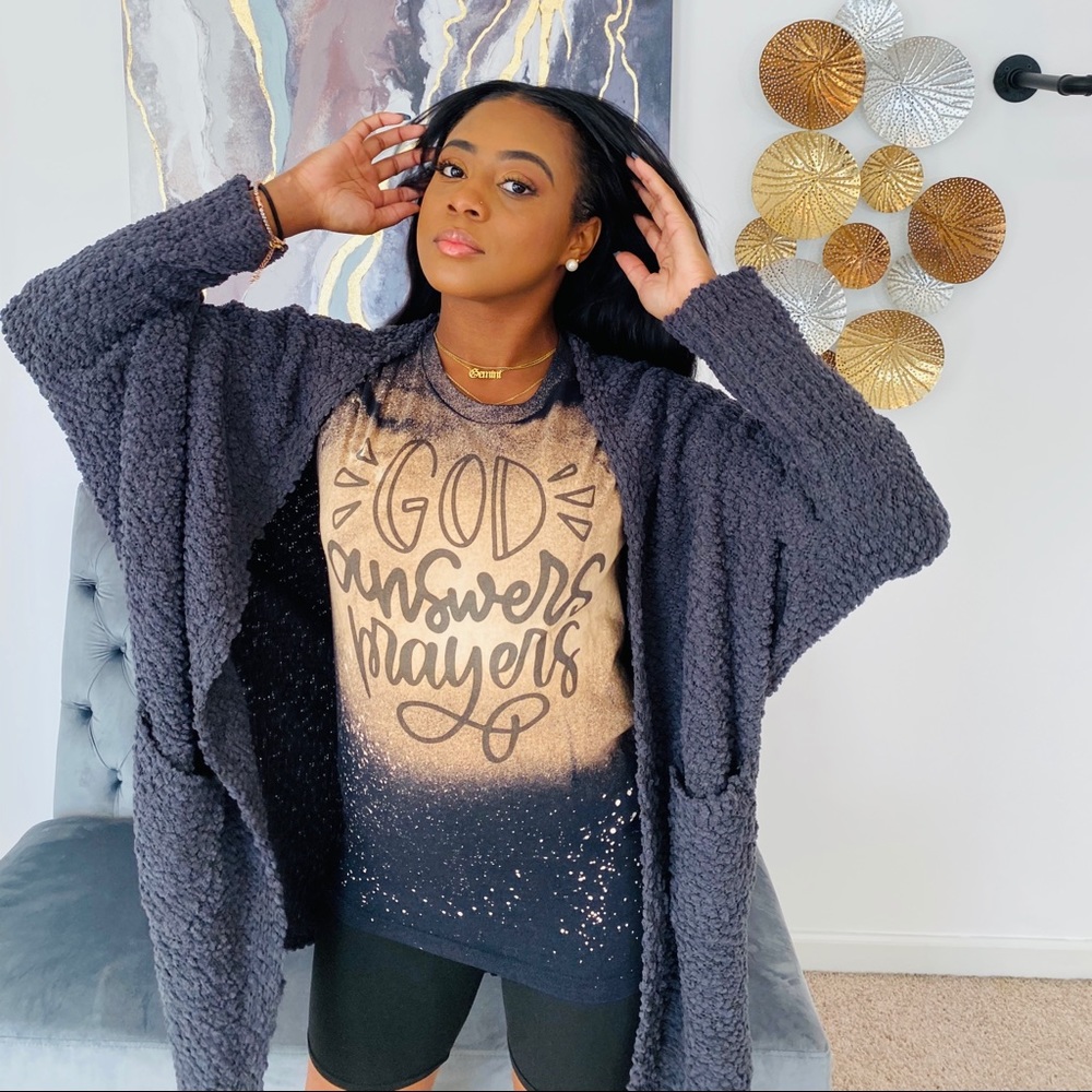 Charcoal and Cream Cardigans